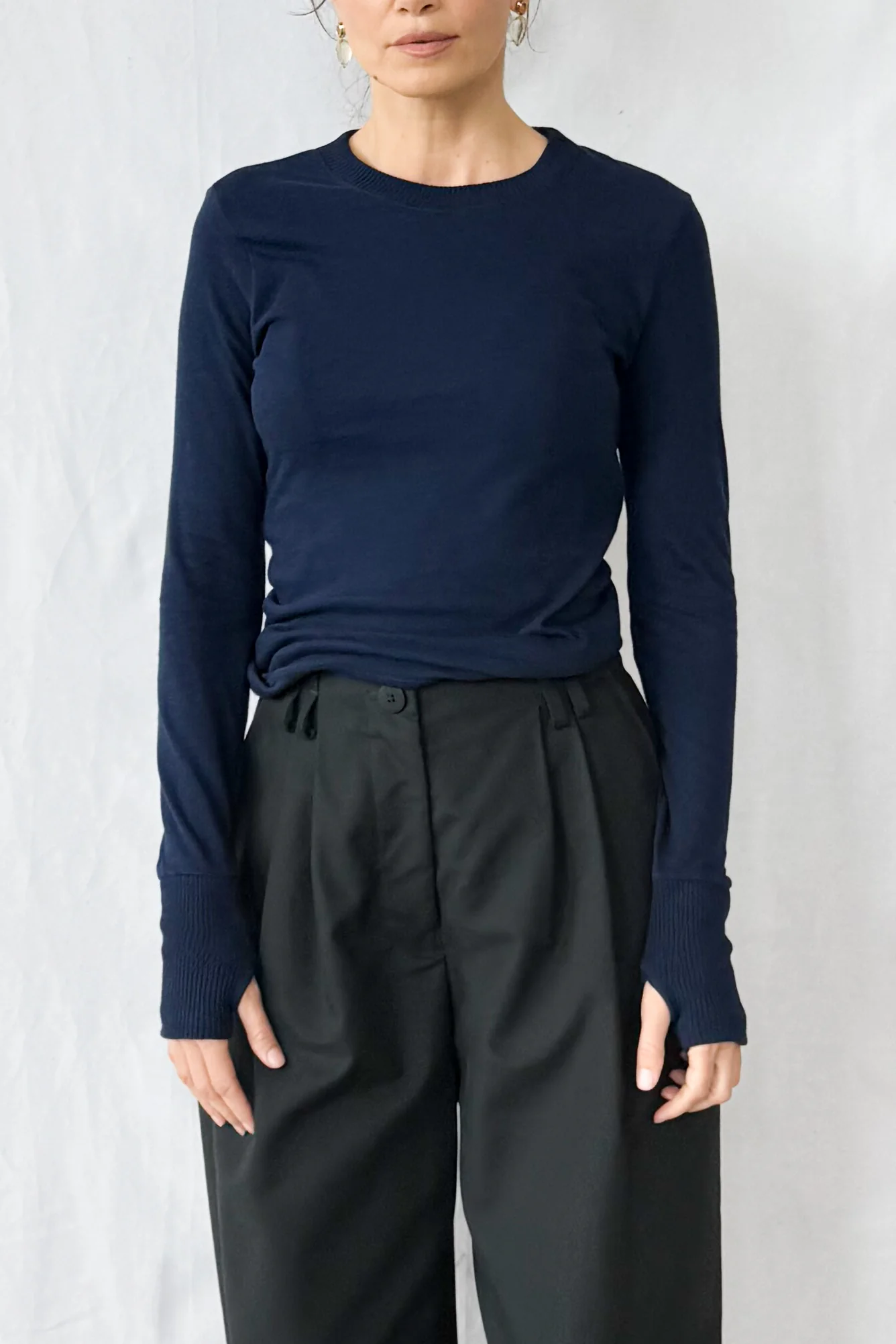 Cashmere Cuffed Crewneck - Image 2