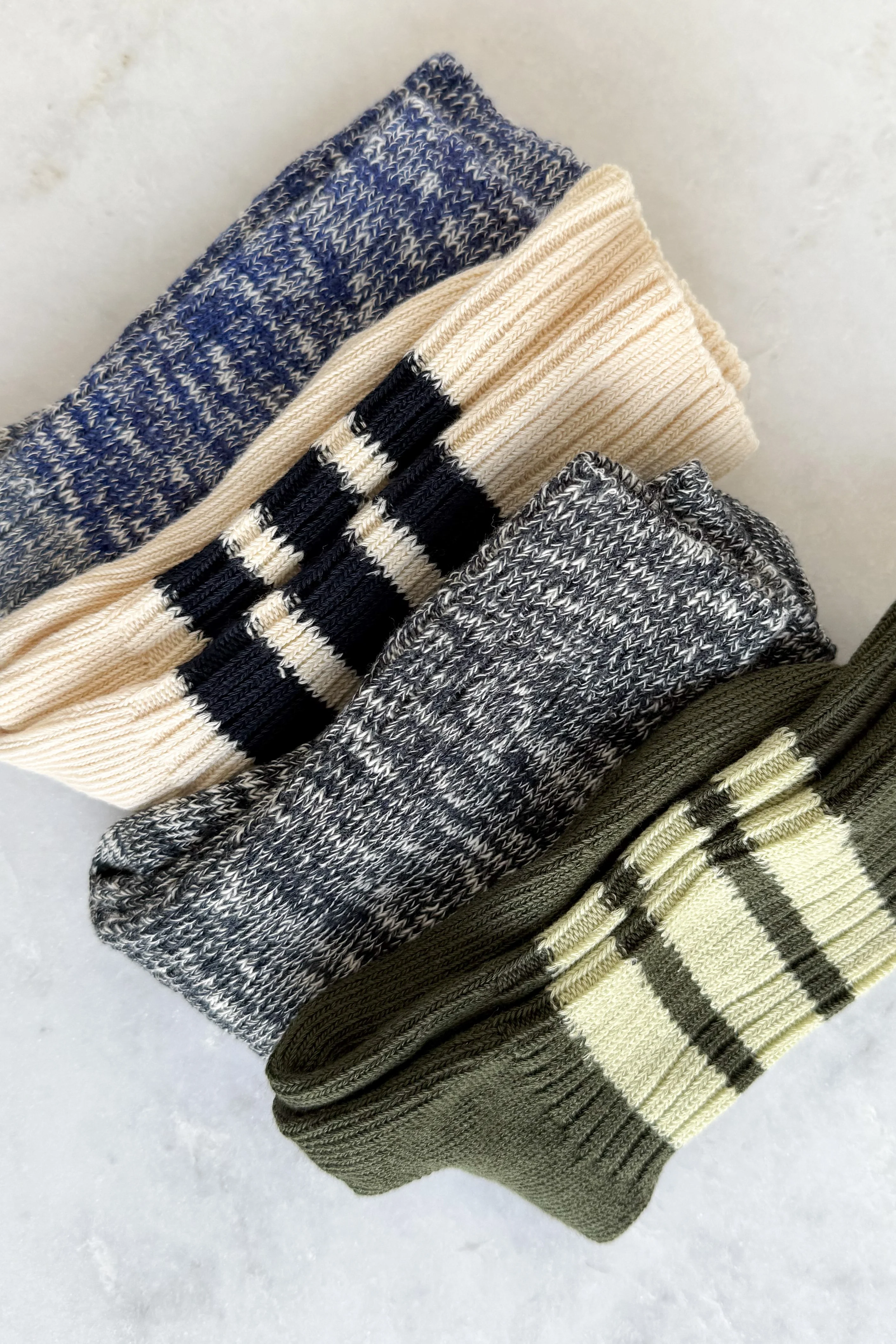 Dark & Light Blue Melange Socks - Image 5
