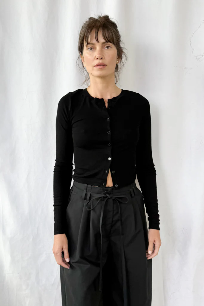 Silk Rib Essential Cardigan - Image 6