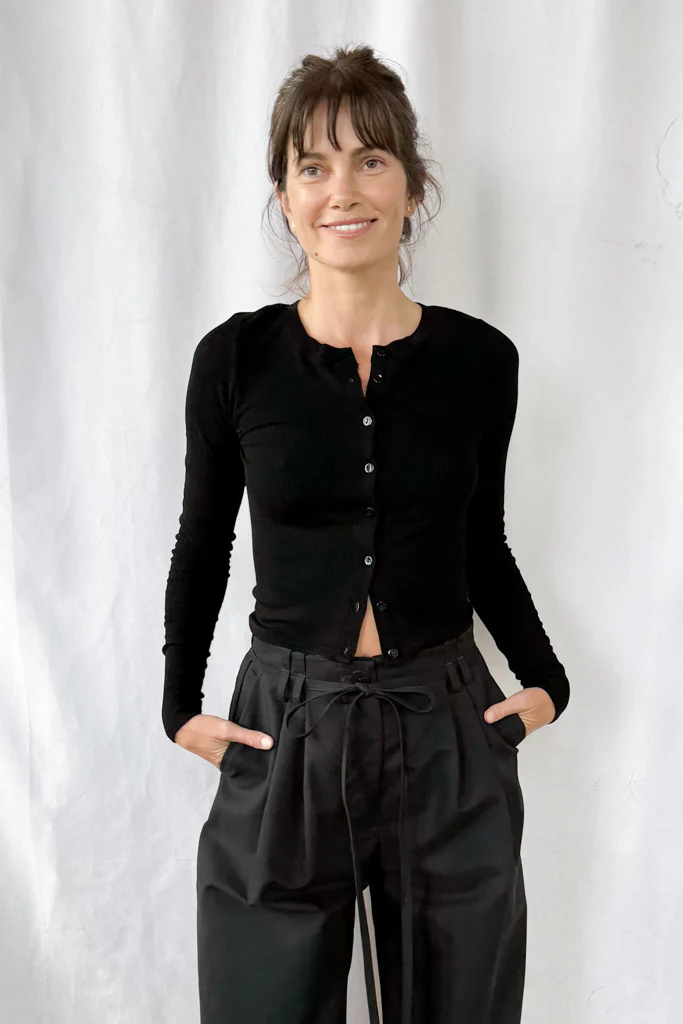 Silk Rib Essential Cardigan - Image 7