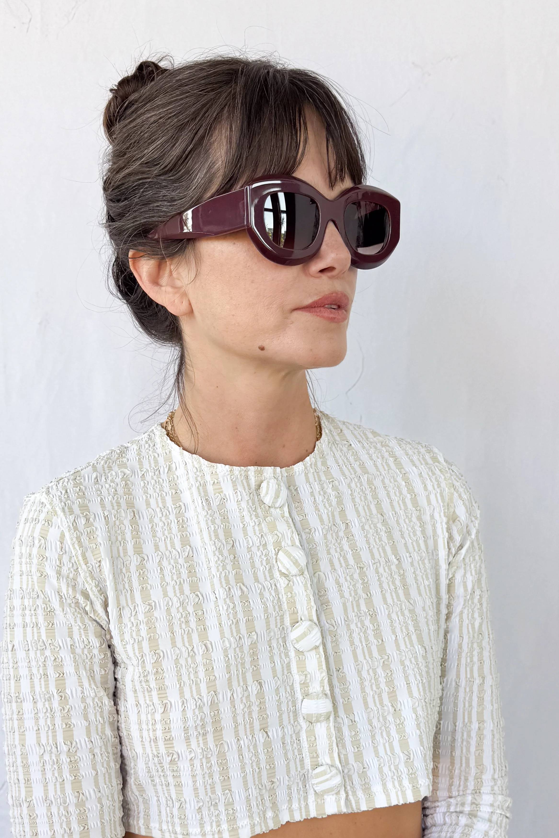 Trophy Burgundy Sunglasses - Image 10
