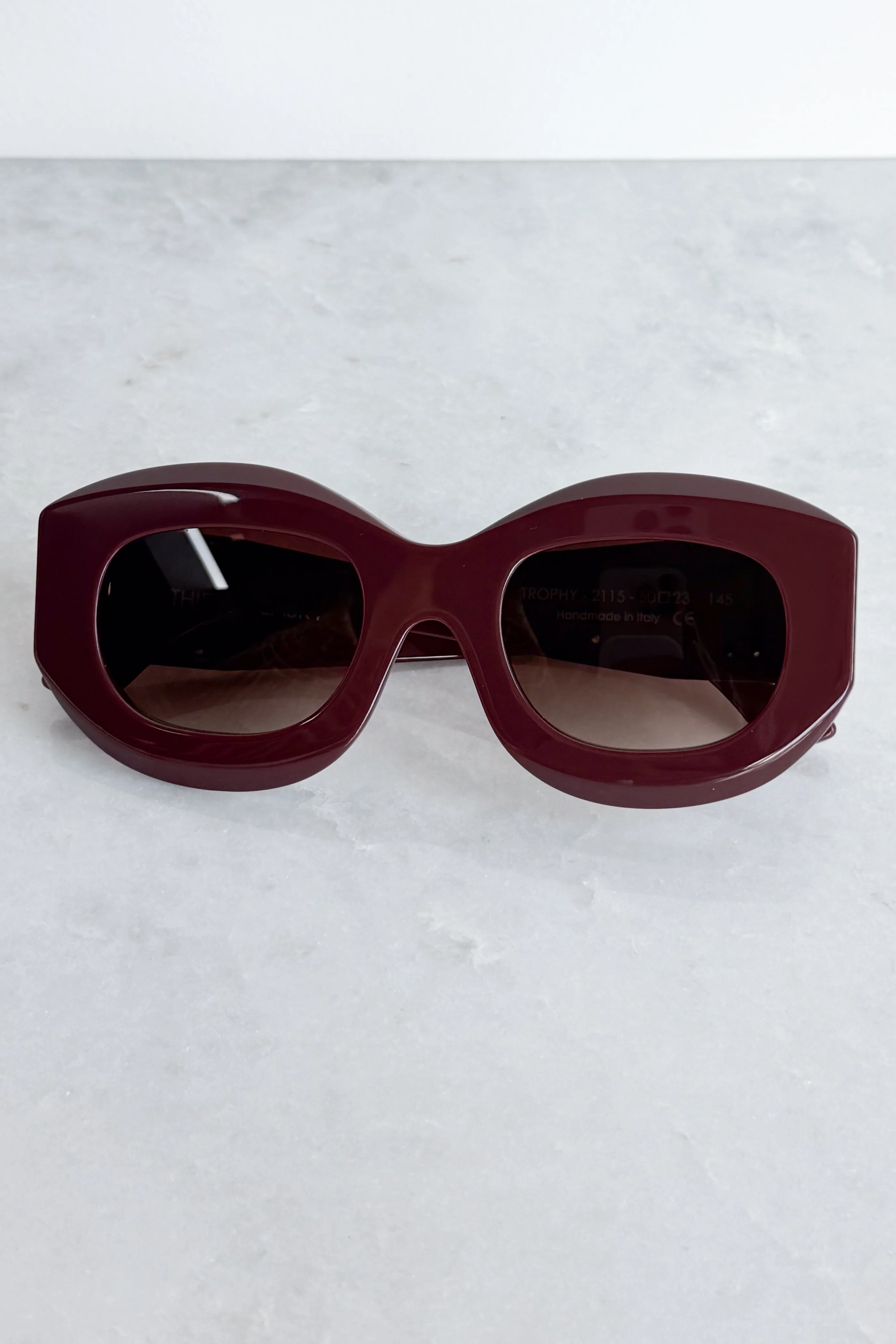 Trophy Burgundy Sunglasses - Image 11