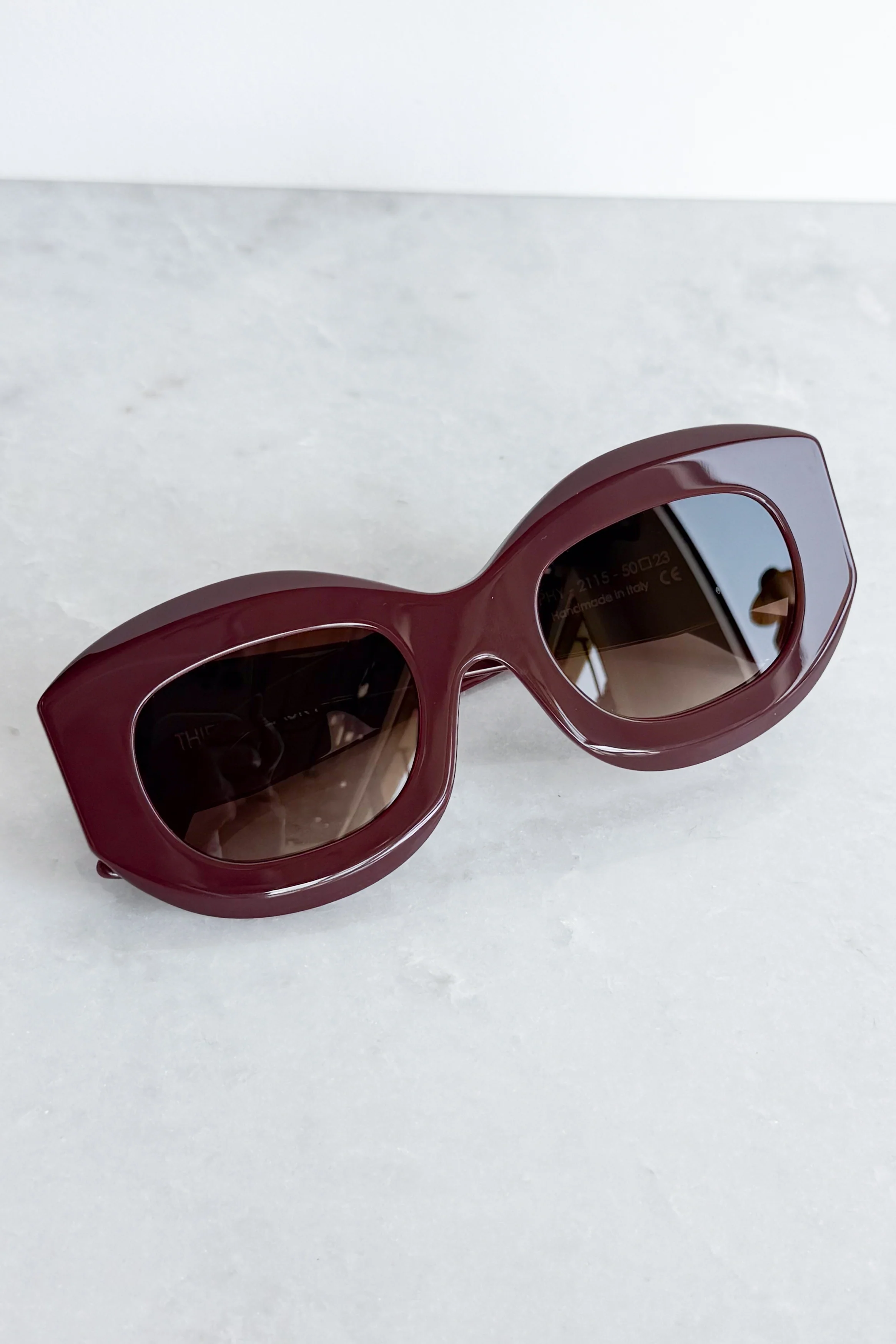 Trophy Burgundy Sunglasses - Image 3