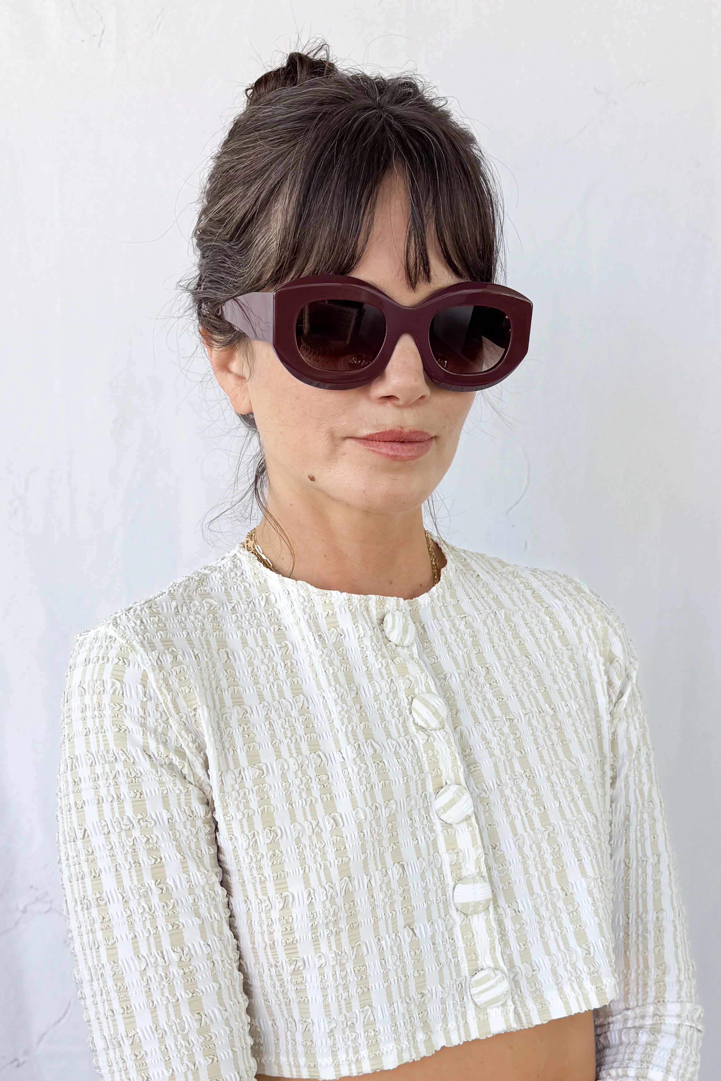 Trophy Burgundy Sunglasses - Image 6