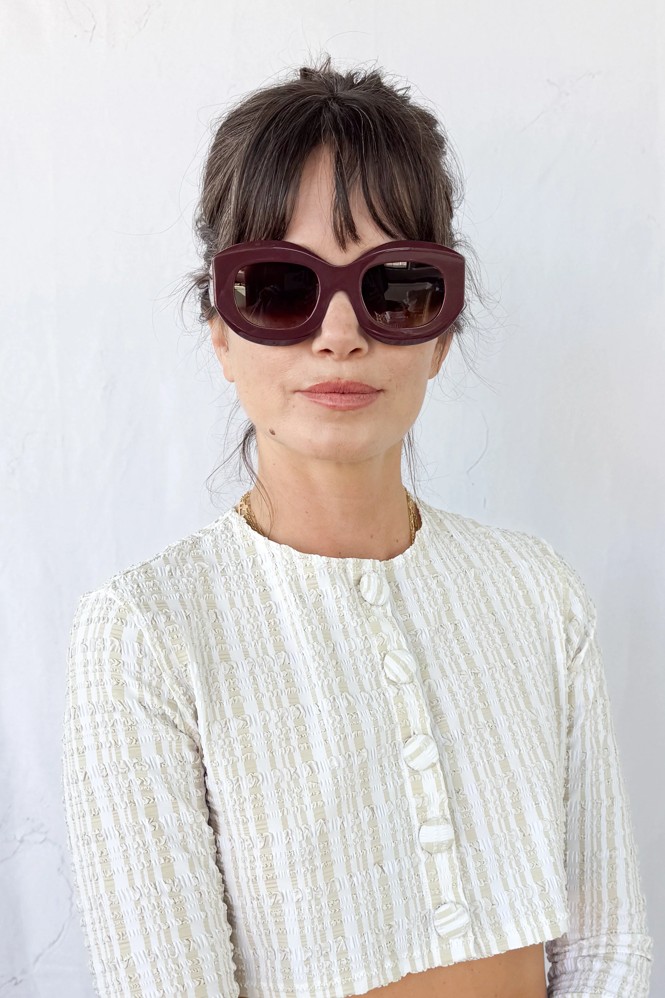 Trophy Burgundy Sunglasses - Image 8
